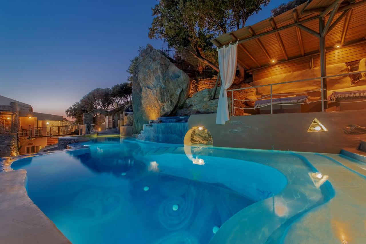 Aegean Castle Andros - Adults Only Aparthotel Agia Eleousa ภายนอก รูปภาพ