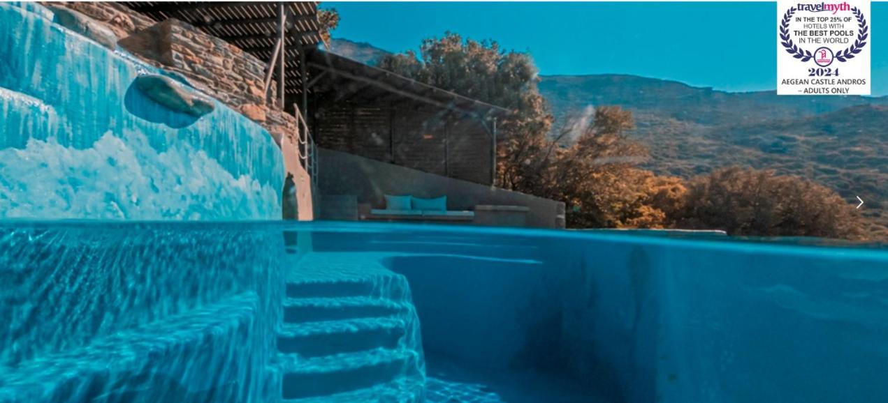 Aegean Castle Andros - Adults Only Aparthotel Agia Eleousa ภายนอก รูปภาพ